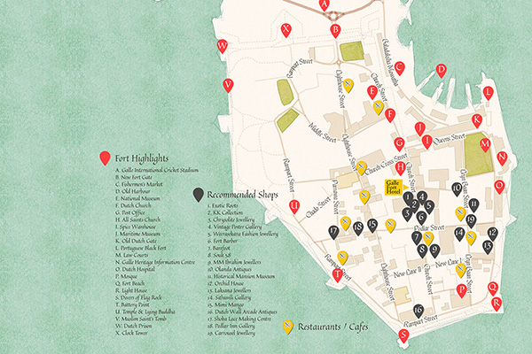 map design for galle fort hotel